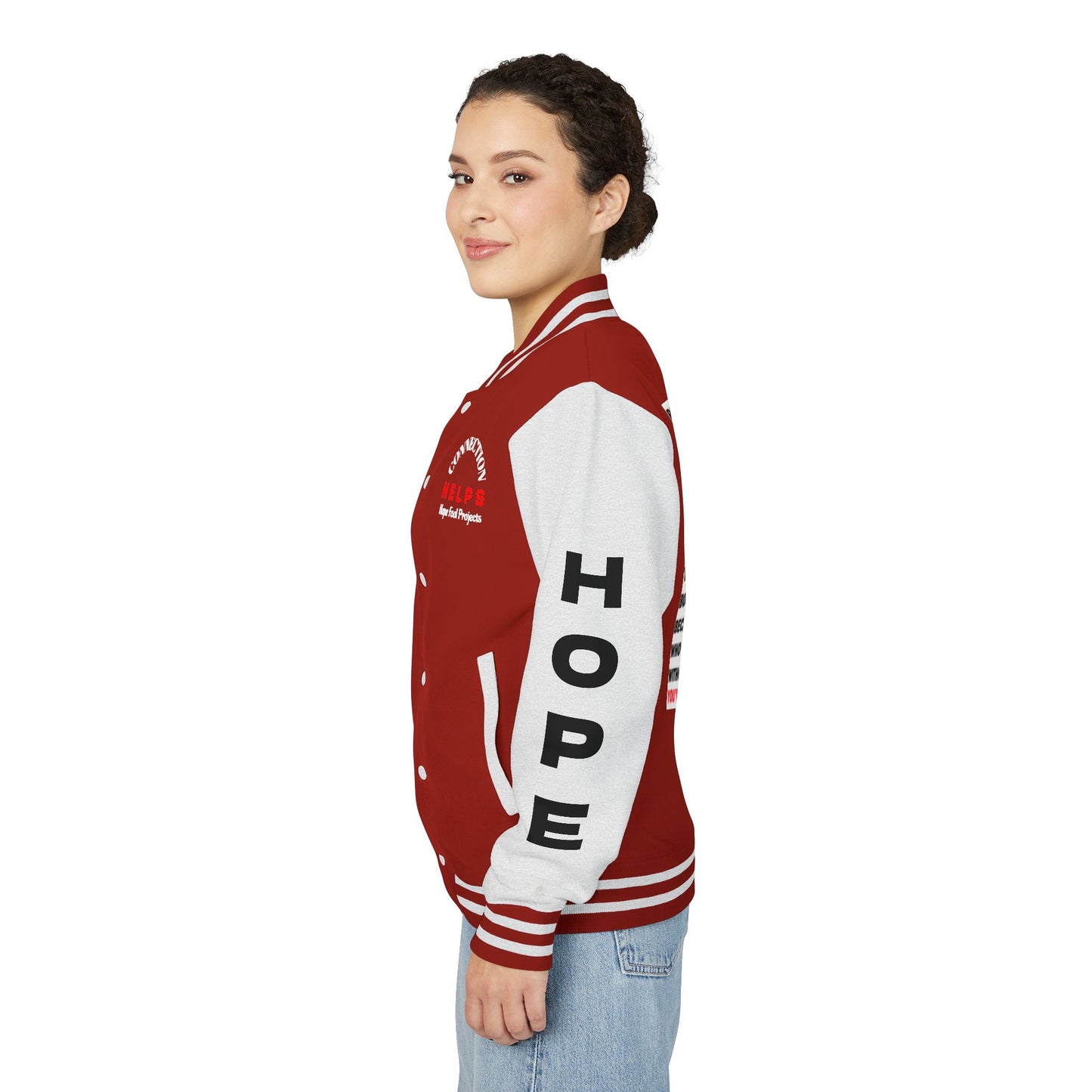 Ride-Or-Die Have Hope Inspired Unisex Heavyweight Letterman Jacket - Empowering Message "YOU'VE F****** GOT THIS." Comes in many color variants!