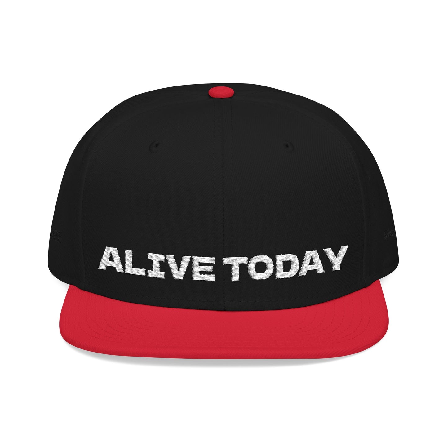 White Font "ALIVE TODAY" Snapback Cap, Embroidered Hat, Casual Streetwear, (Many color variants)