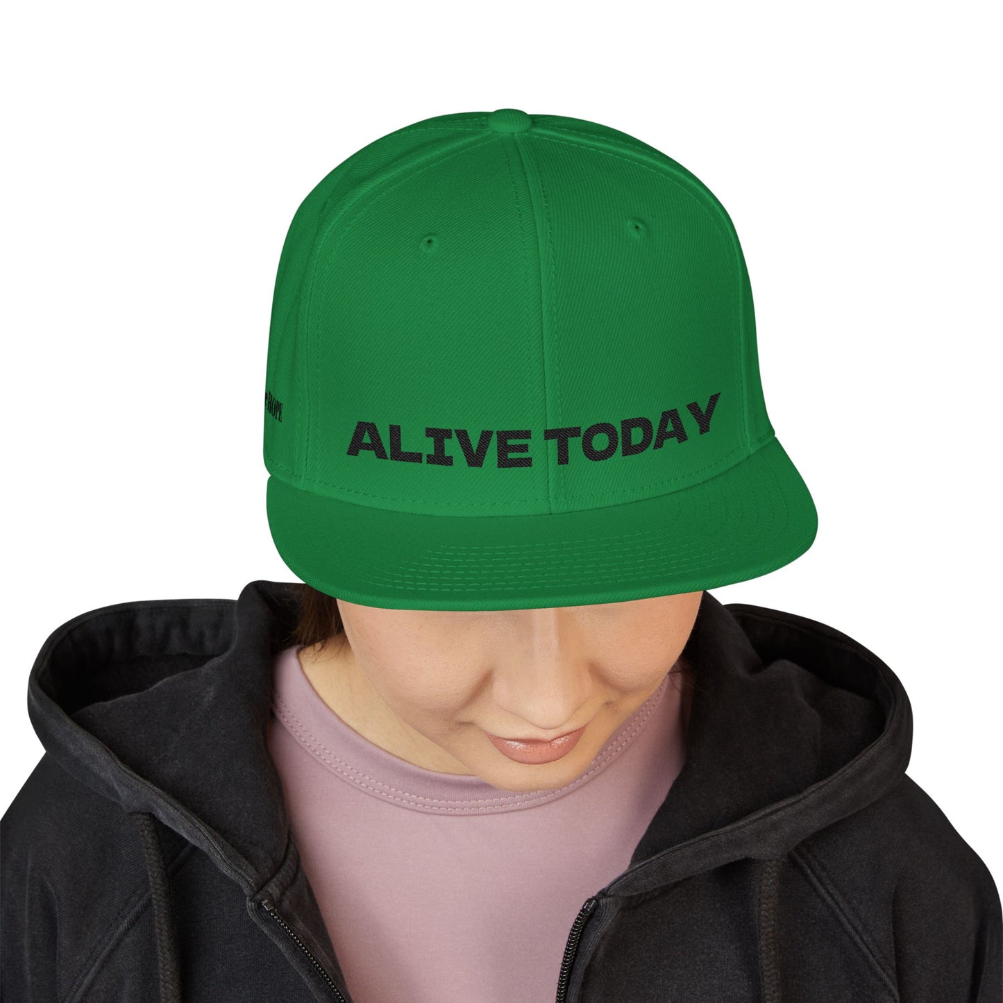 "ALIVE TODAY" Snapback Cap, Embroidered Hat, Casual Streetwear (Many color variants)