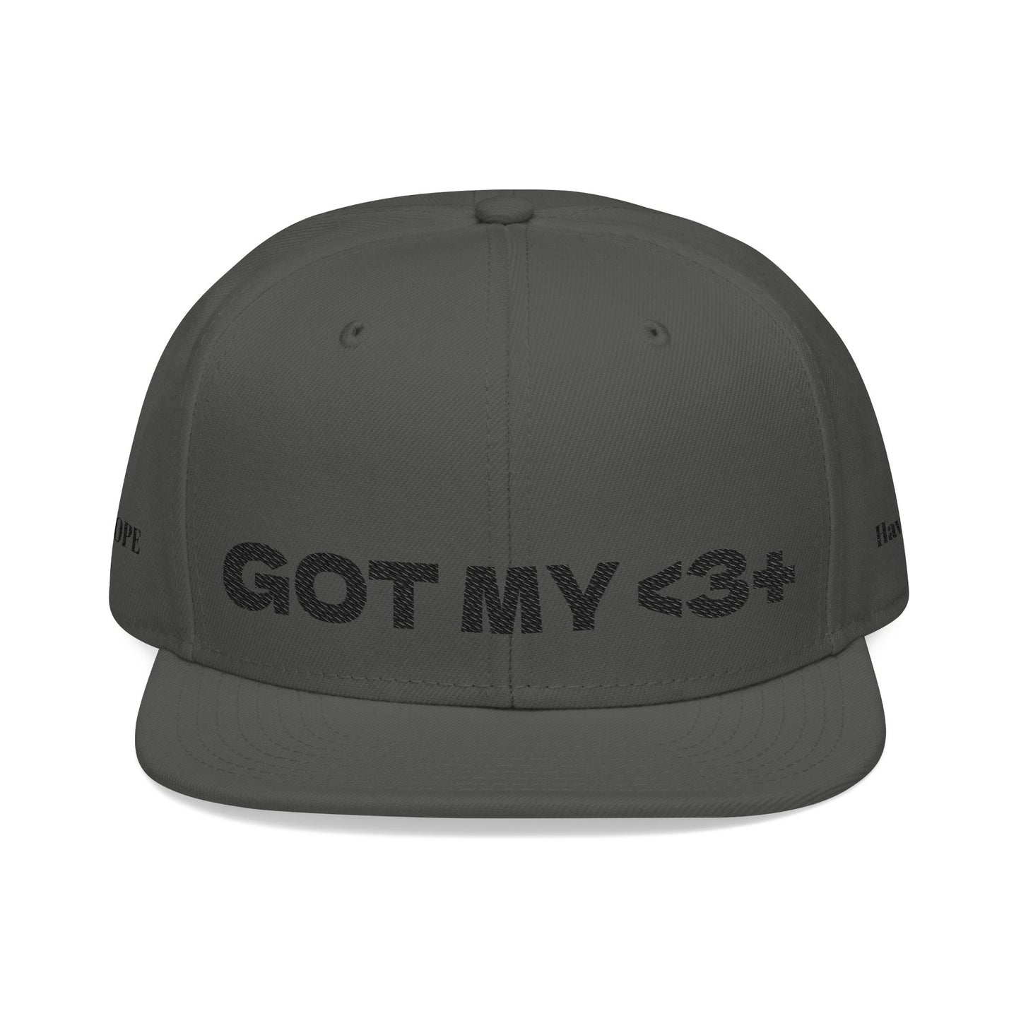 "Got My <3 +" (Got My Heart Positive) Snapback Cap, Embroidered Hat, Casual Streetwear, Gift for Him/Her, (Many color variants)