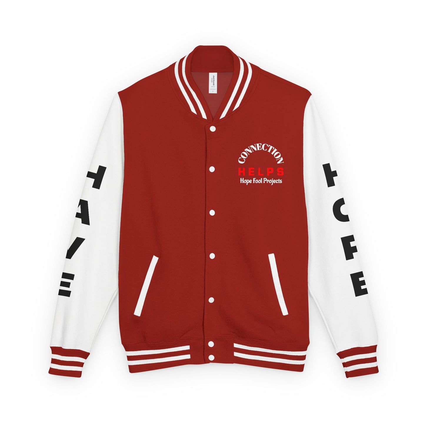 From Here On Have Hope Inspired Unisex Heavyweight Letterman Jacket - Empowering Message "You know D*** well you can do it." Comes in many color variants!