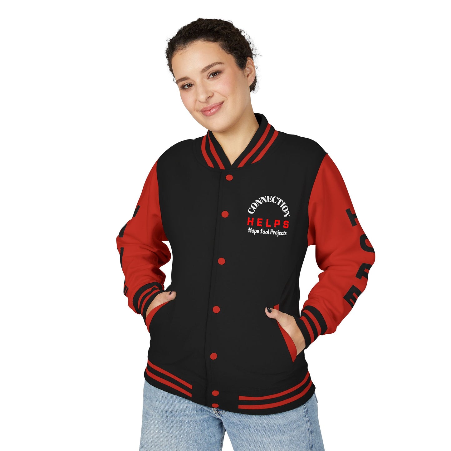 From Here On Have Hope Inspired Unisex Heavyweight Letterman Jacket - Empowering Message "You know D*** well you can do it." Comes in many color variants!