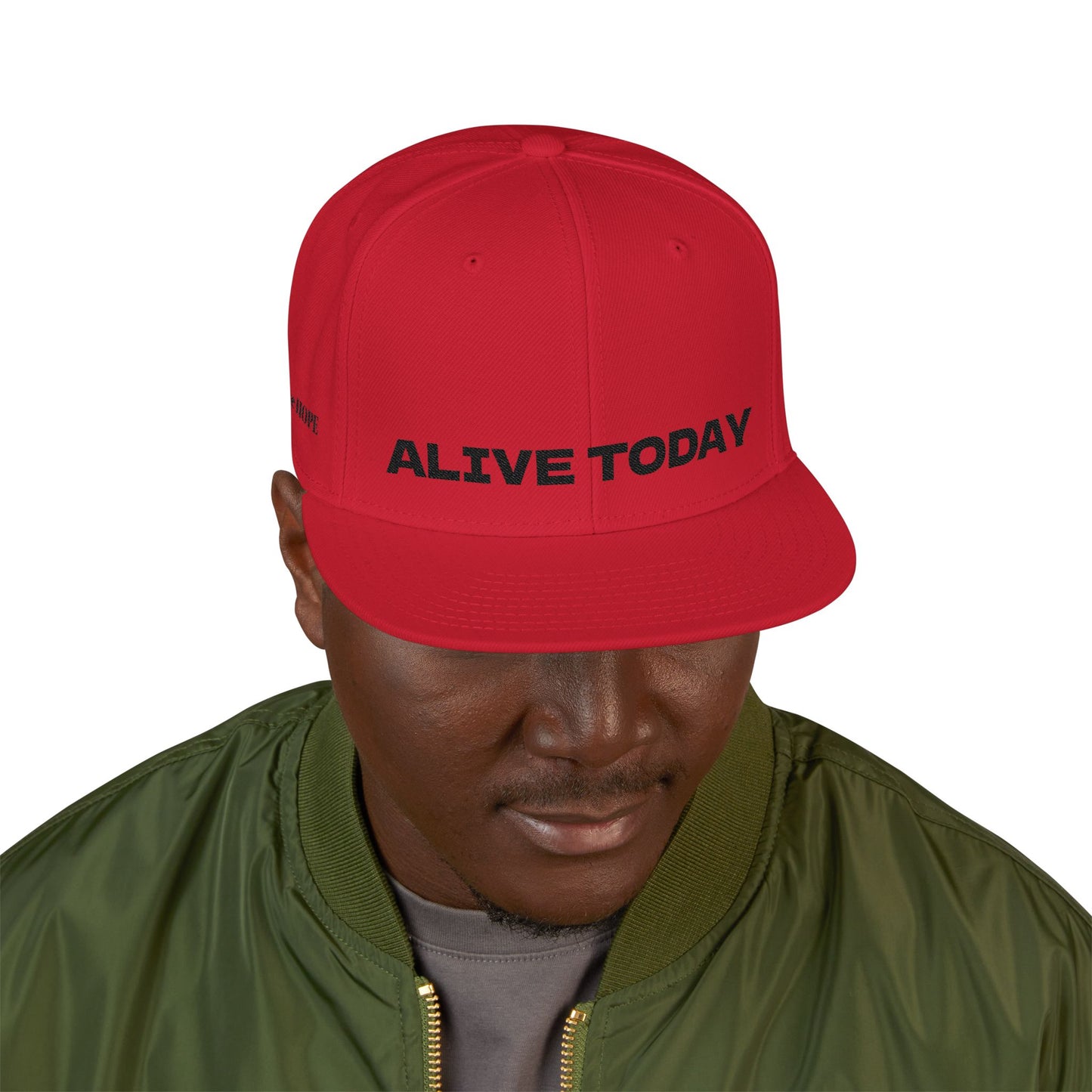 "ALIVE TODAY" Snapback Cap, Embroidered Hat, Casual Streetwear (Many color variants)