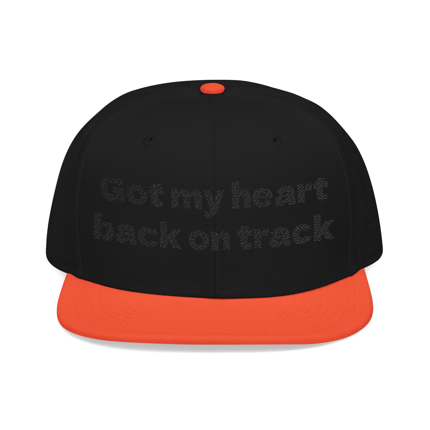 "Got my heart back on track" Snapback Cap, Embroidered Hat, Casual Streetwear, (Many color variants)