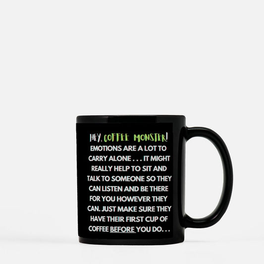 Stanky Attitude Monster Black Coffee Mug 11oz - "I'm Smellin' better than the stank of your morning farts."