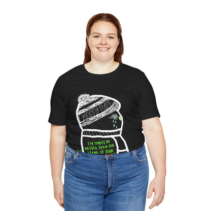 "I'm smellin' better than your morning farts!" -Stanky Atittude ( Coffee ) Monster Unisex Jersey Short Sleeve Tee