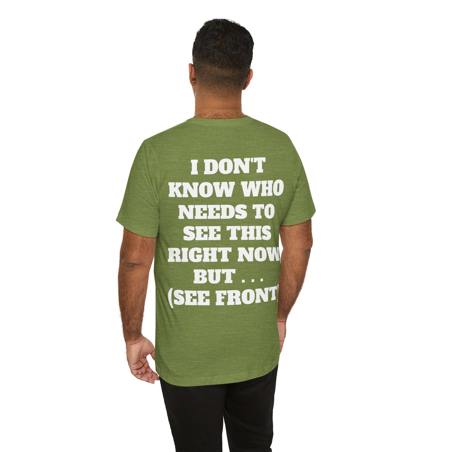 Rule Breaker Motivational Messaging Variants of Green "STOP BEING SO D*** HARD ON YOURSELF." Unisex Jersey Short Sleeve Tee (Color Group 3of4)