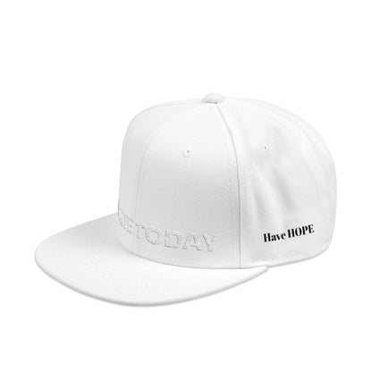 White Font "ALIVE TODAY" Snapback Cap, Embroidered Hat, Casual Streetwear, (Many color variants)