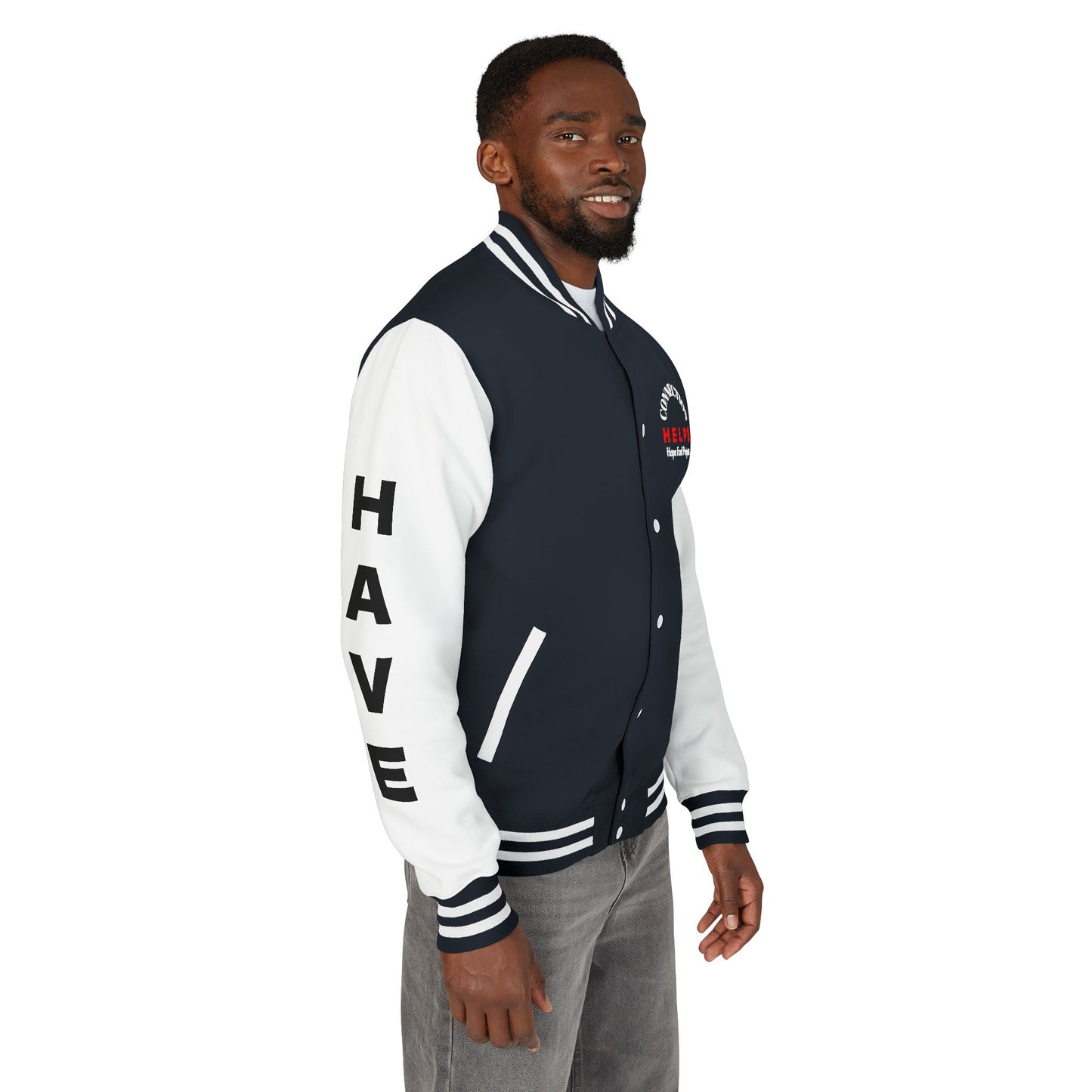 True Punk Have Hope Inspired Unisex Heavyweight Letterman Jacket - Empowering Message "This world ain't got s*** on you." Comes in many color variants!