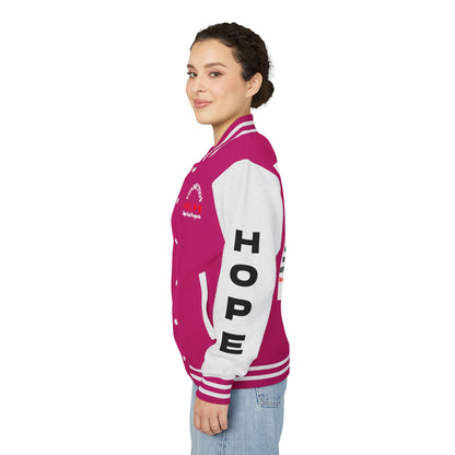 True Punk Have Hope Inspired Unisex Heavyweight Letterman Jacket - Empowering Message "This world ain't got s*** on you." Comes in many color variants!