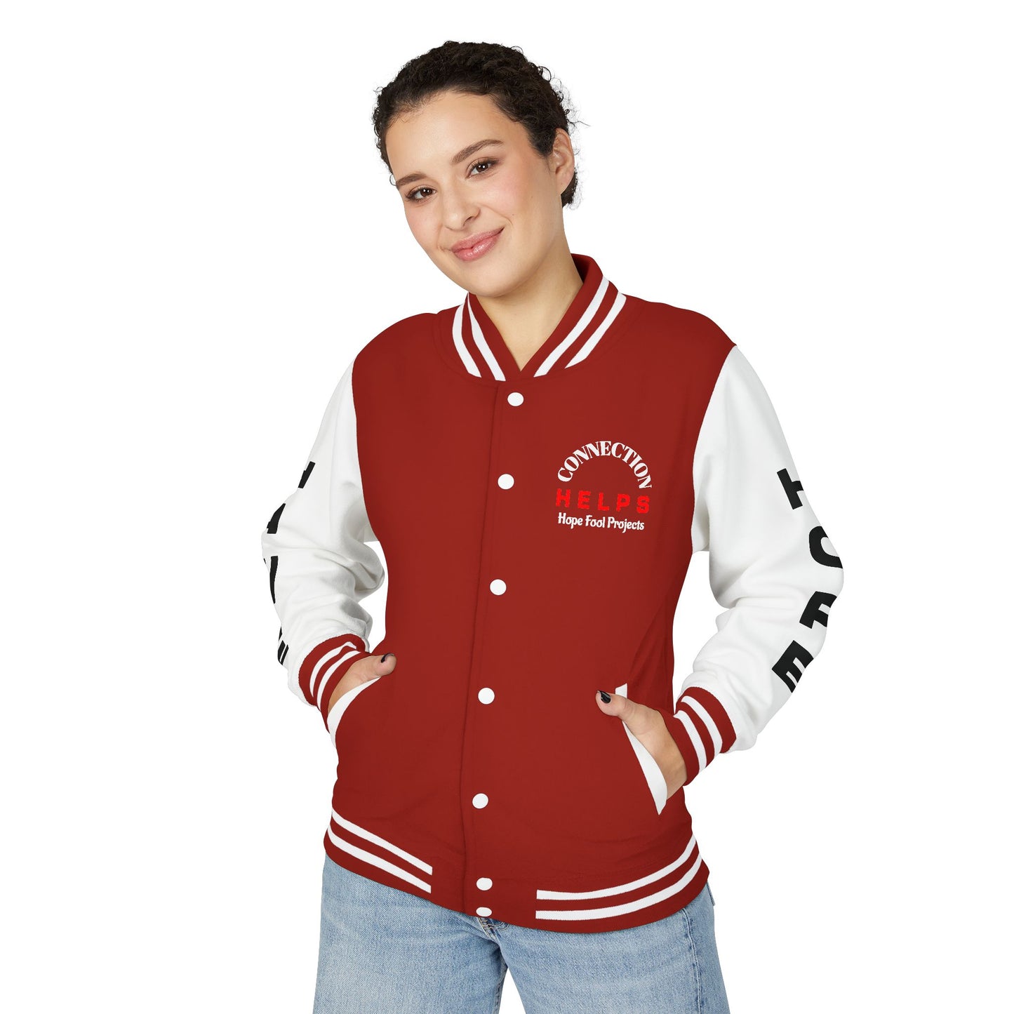 The Survivor Have Hope Inspired Unisex Heavyweight Letterman Jacket - Empowering Message "Make them your B**** instead." Comes in many color variants!
