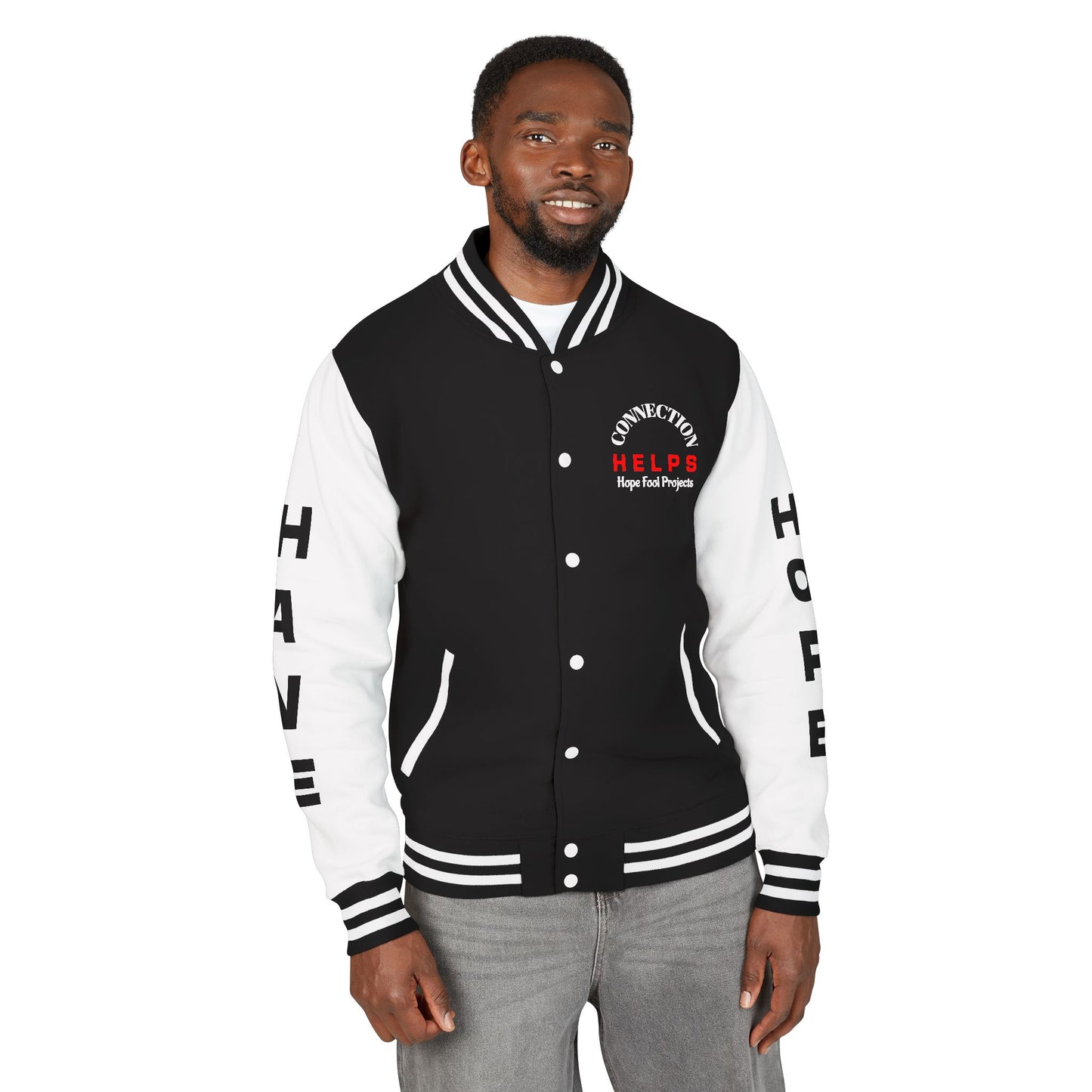True Punk Have Hope Inspired Unisex Heavyweight Letterman Jacket - Empowering Message "This world ain't got s*** on you." Comes in many color variants!