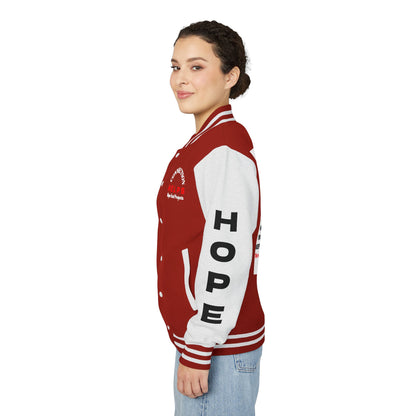 True Punk Have Hope Inspired Unisex Heavyweight Letterman Jacket - Empowering Message "This world ain't got s*** on you." Comes in many color variants!