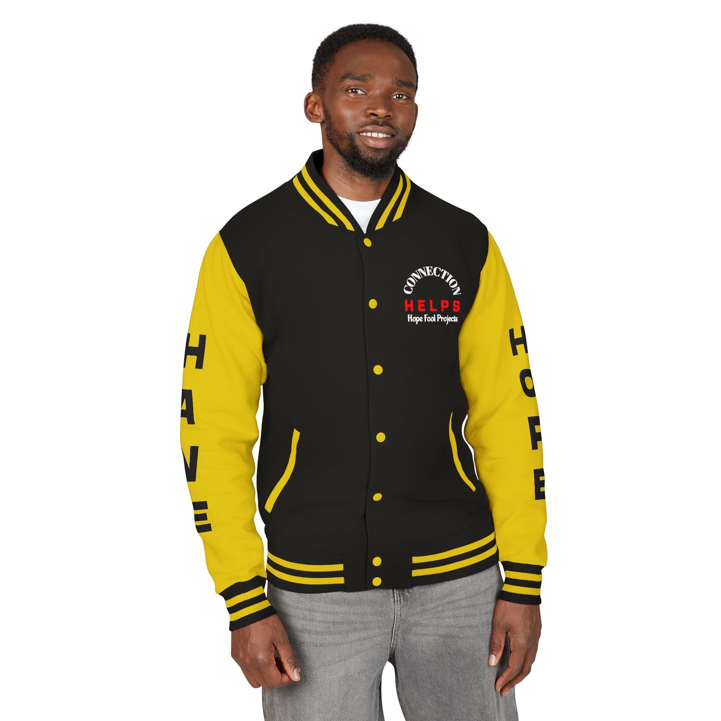 From Here On Have Hope Inspired Unisex Heavyweight Letterman Jacket - Empowering Message "You know D*** well you can do it." Comes in many color variants!