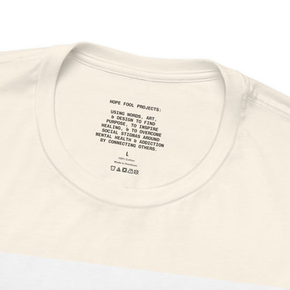 Rule Breaker Motivational Messaging Variants are in Pink, Red, Cream, Yellow, Orange, and Brown "STOP BEING SO D*** HARD ON YOURSELF." Unisex Jersey Short Sleeve Tee (Color Group 2of4)