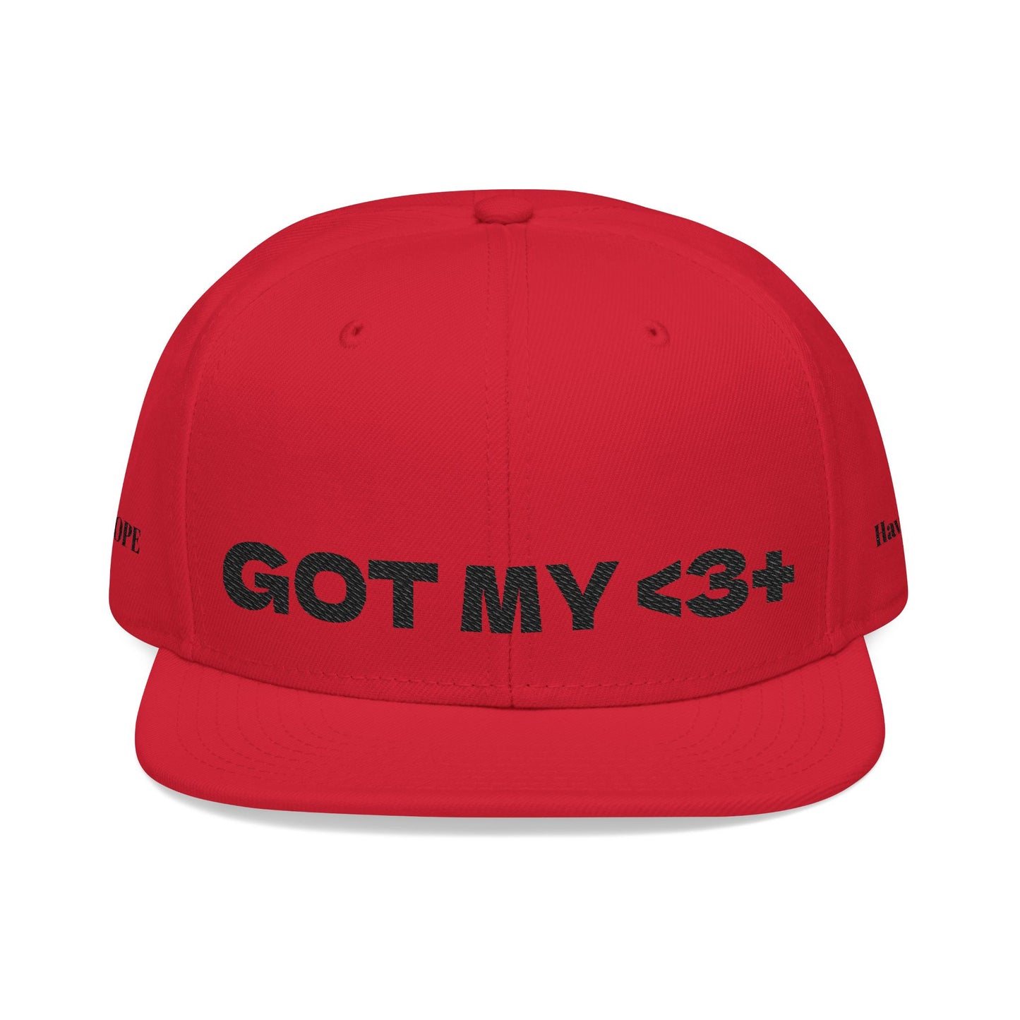 "Got My <3 +" (Got My Heart Positive) Snapback Cap, Embroidered Hat, Casual Streetwear, Gift for Him/Her, (Many color variants)