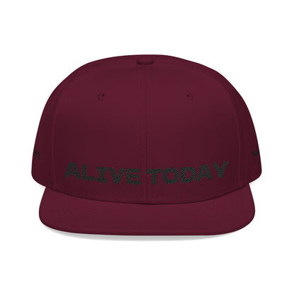 "ALIVE TODAY" Snapback Cap, Embroidered Hat, Casual Streetwear (Many color variants)