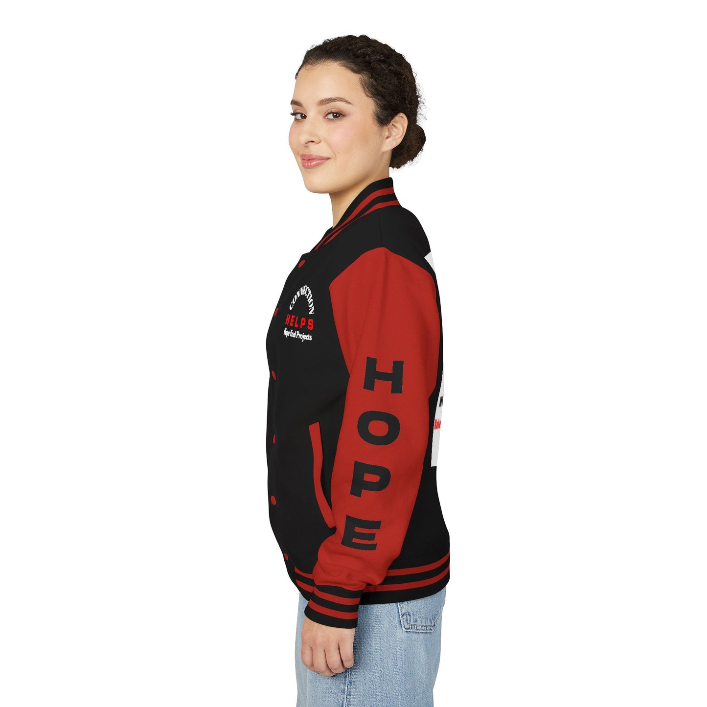 The Survivor Have Hope Inspired Unisex Heavyweight Letterman Jacket - Empowering Message "Make them your B**** instead." Comes in many color variants!