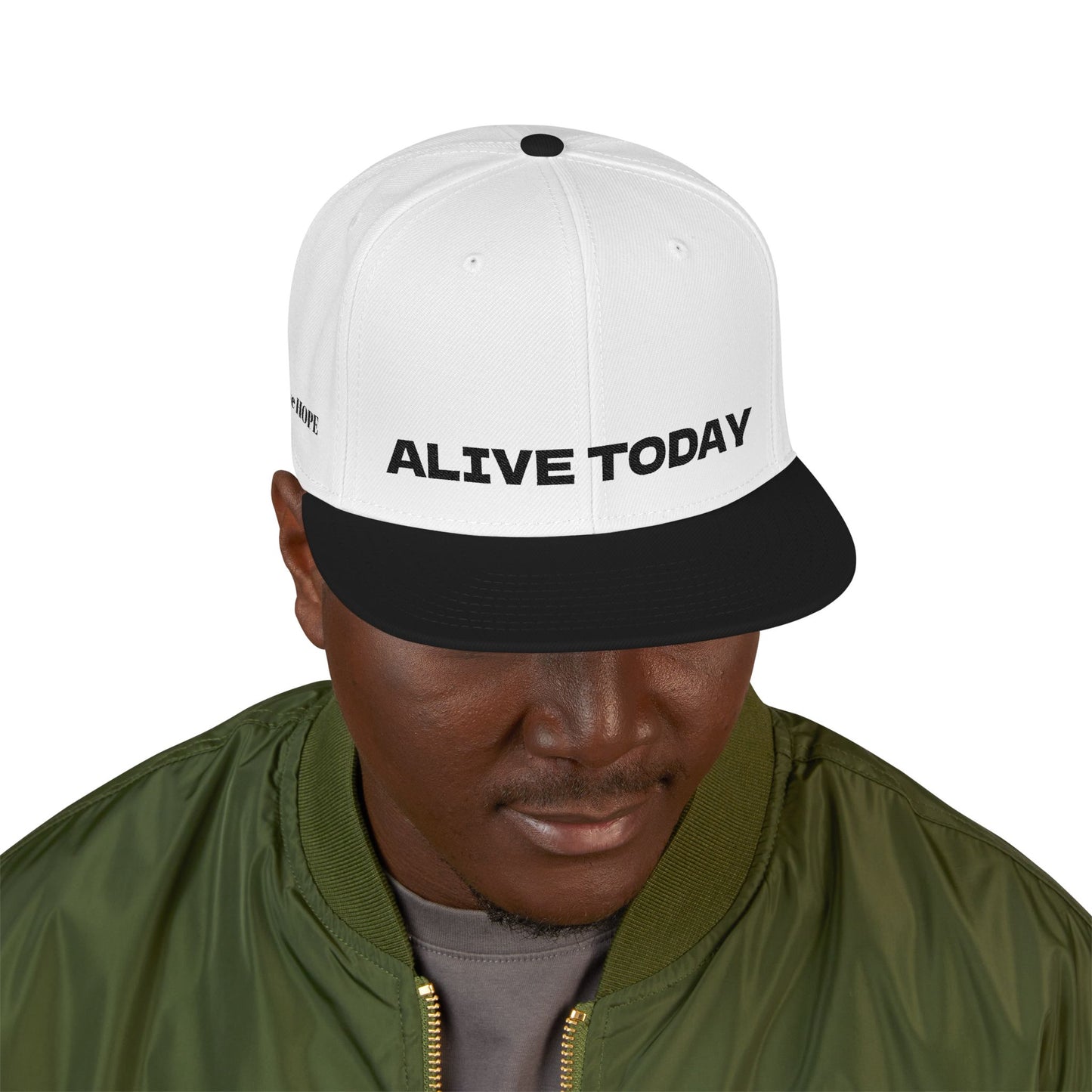 "ALIVE TODAY" Snapback Cap, Embroidered Hat, Casual Streetwear (Many color variants)