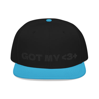 "Got My <3 +" (Got My Heart Positive) Snapback Cap, Embroidered Hat, Casual Streetwear, Gift for Him/Her, (Many color variants)